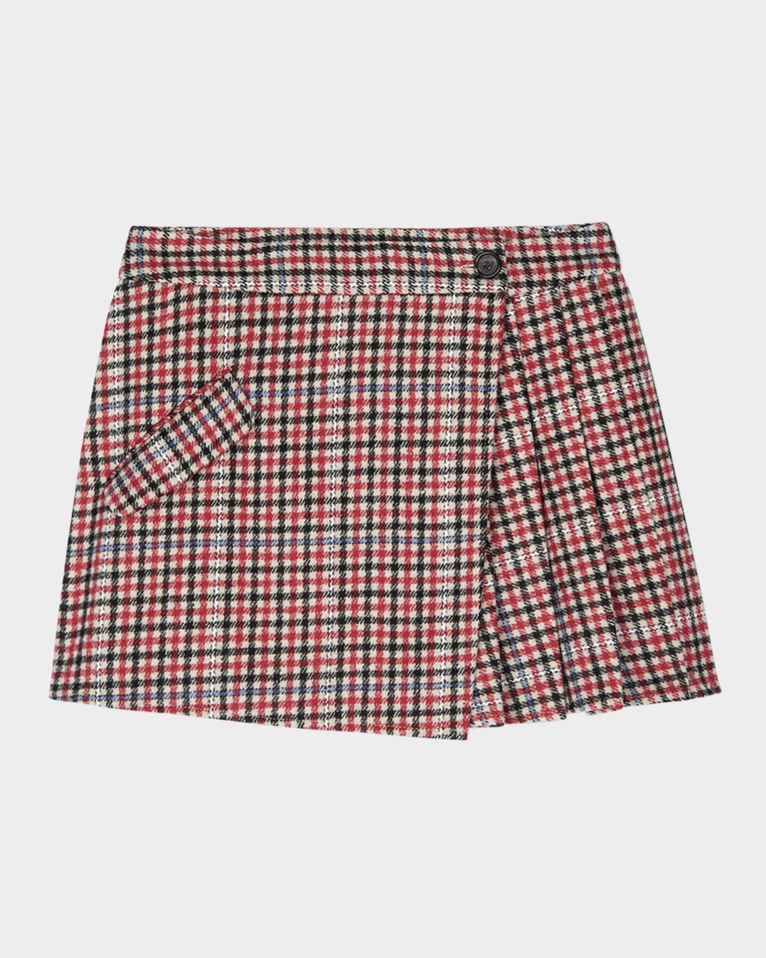 Adriana Pleated Check Mini Skirt  Product Image