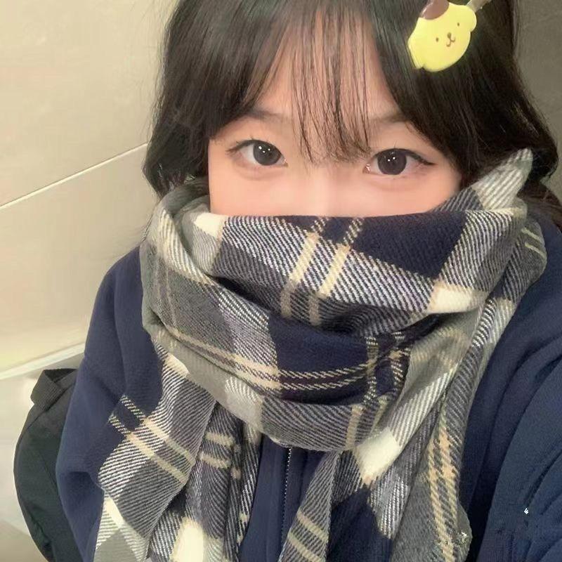 Plaid Fringed Scarf Product Image