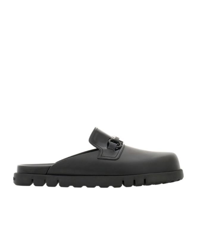 FERRAGAMO Mule With Gancini Ornament In Black Product Image