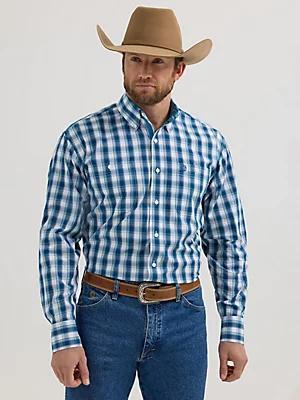 Wrangler® George Strait™ Long Sleeve Button Down Two Pocket Shirt | Men's SHIRTS | Wrangler® Product Image