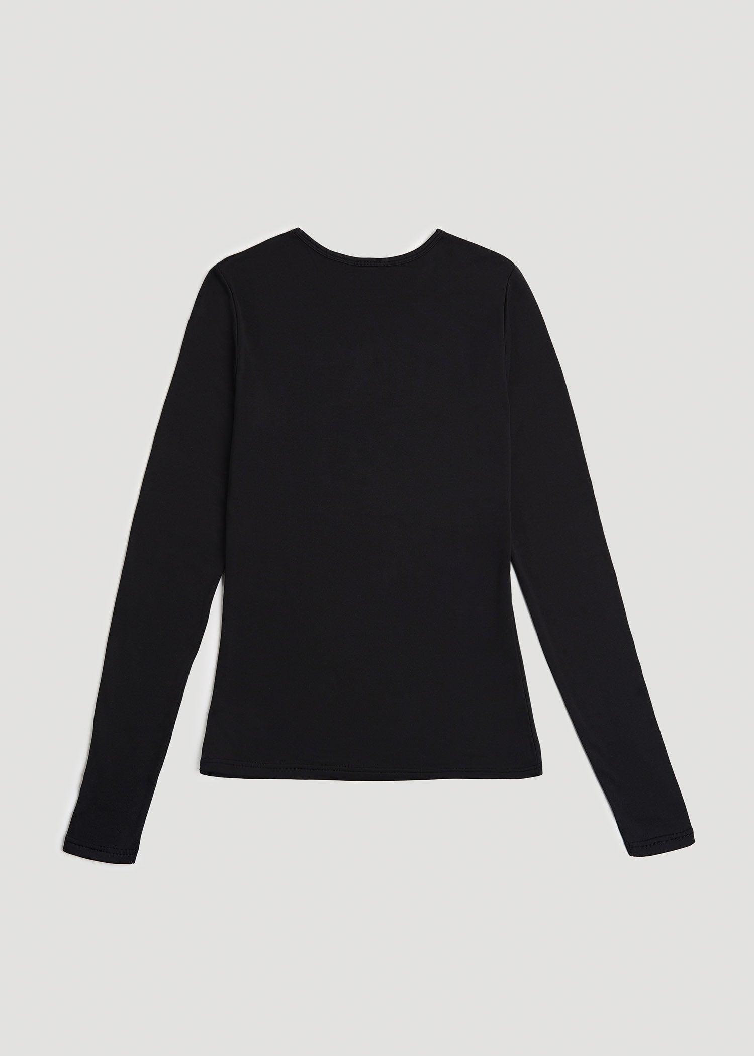 Base Layer Long Sleeve Shirt for Tall Women in Black Product Image