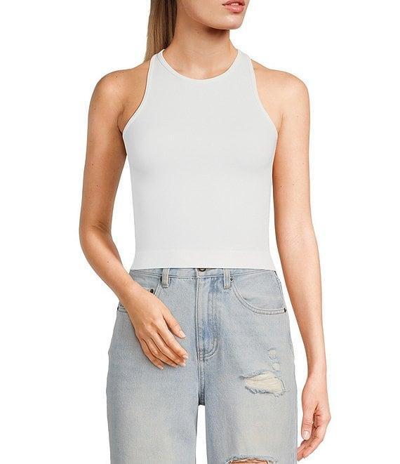 C&V Chelsea & Violet Knit Racerback Halter Tank Top Product Image