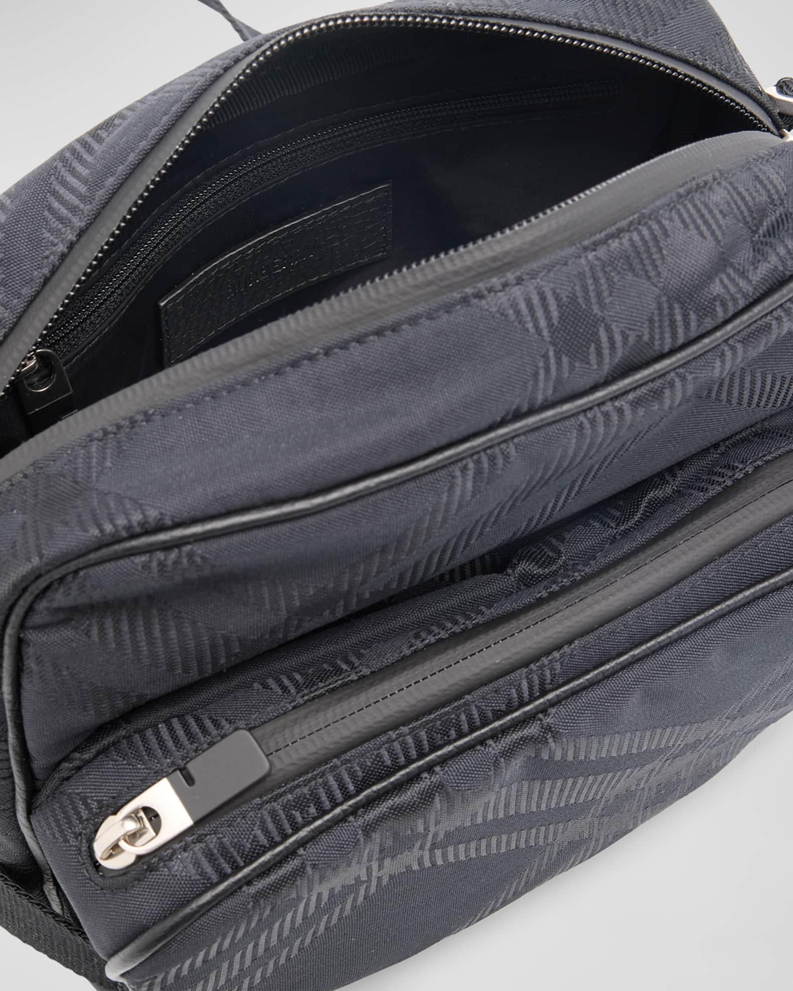Men's Check Jacquard Crossbody Bag Product Image