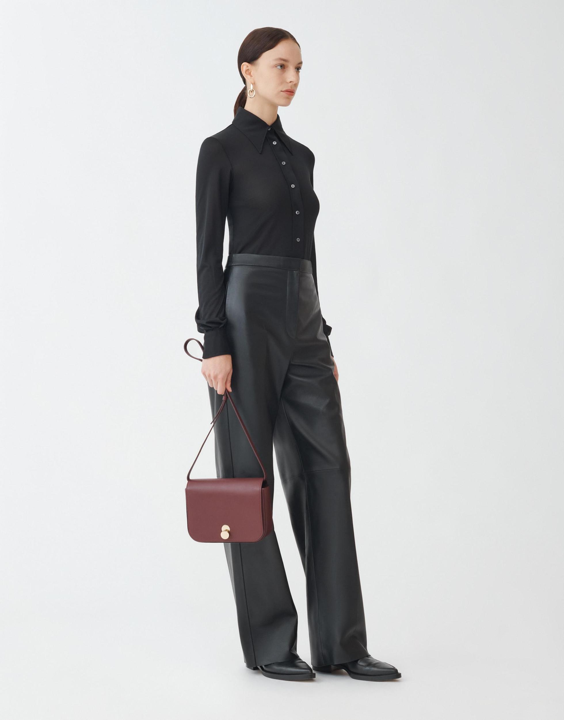 FABIANA FILIPPI Silk Jersey Shirt In Black Product Image