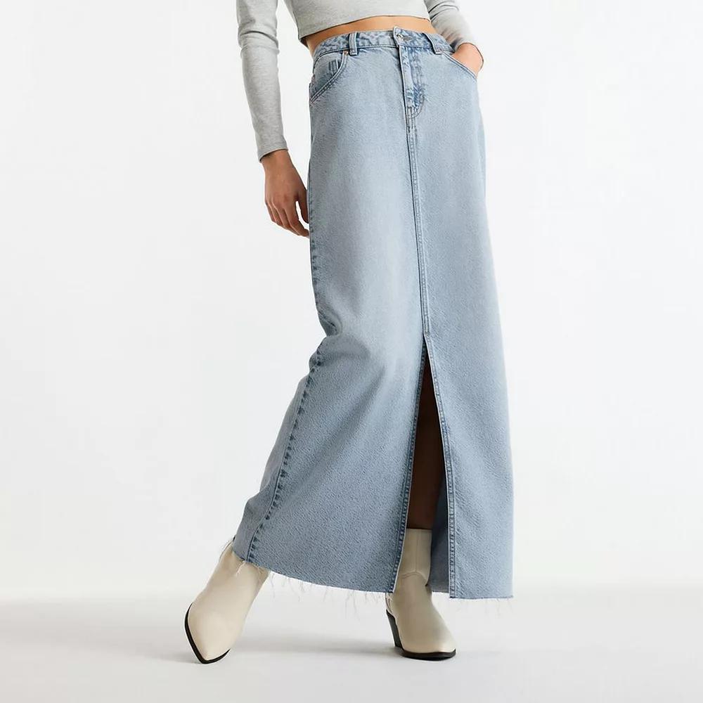 Women's NEXT Denim Maxi Skirt, Size: 10 REG, Blue Product Image