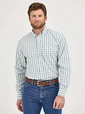 Wrangler® George Strait™ Long Sleeve Button Down One Pocket Shirt | Men's SHIRTS | Wrangler® Product Image