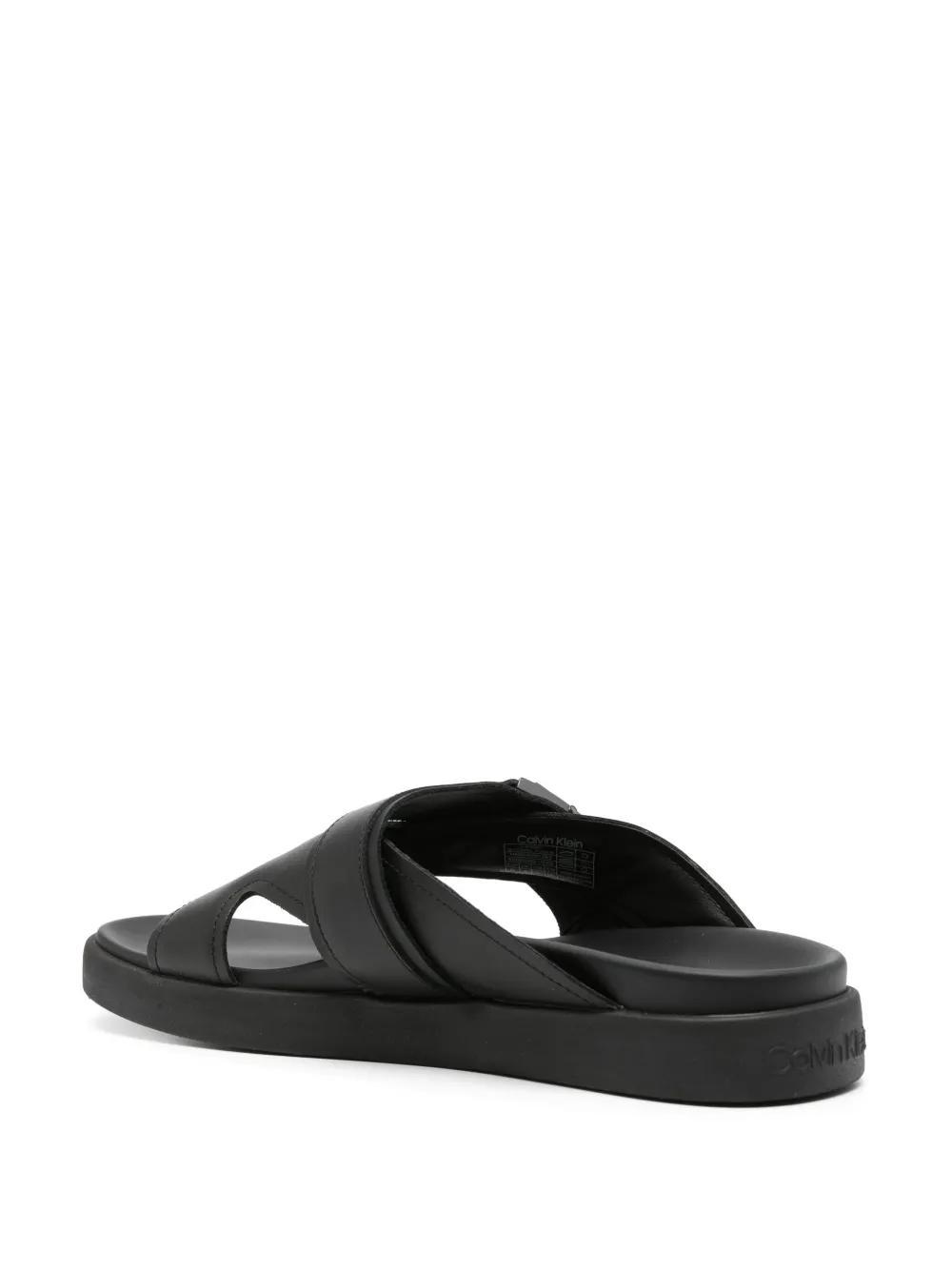 Iconic logo-buckle slides Product Image