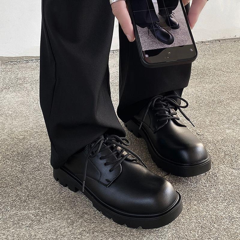 Platform Lace Up Oxford Shoes Product Image