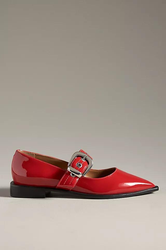 Maeve Pointed-Toe Moto Mary Jane Flats Product Image