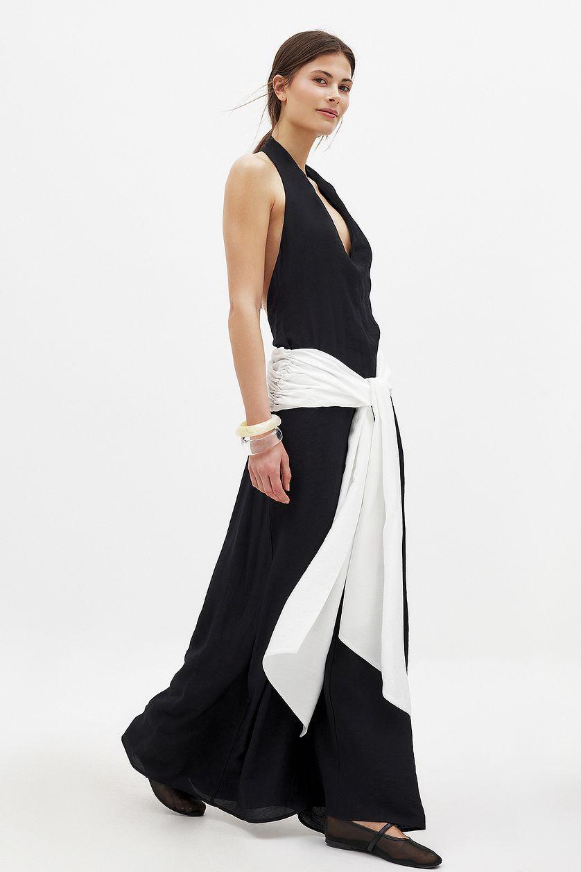 Tie Waist Maxi Dress Product Image