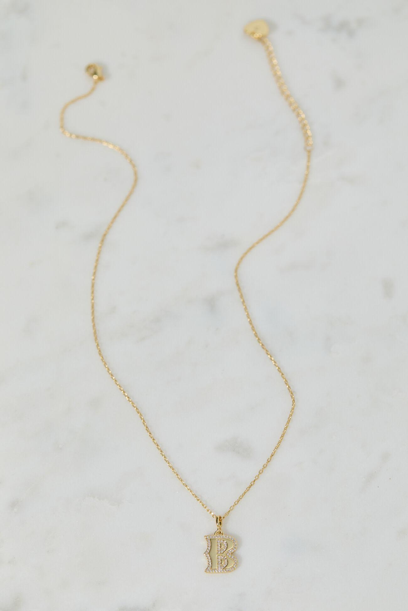 18K Gold Signature Letter Necklace -B Product Image