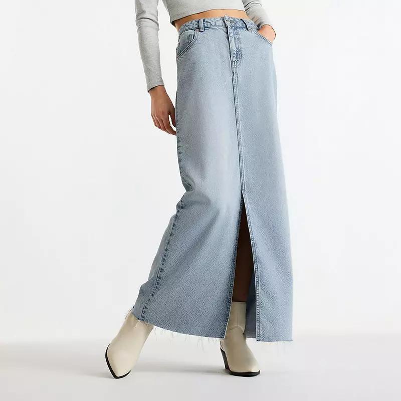 Women's NEXT Denim Maxi Skirt, Size: 10 REG, Blue Product Image