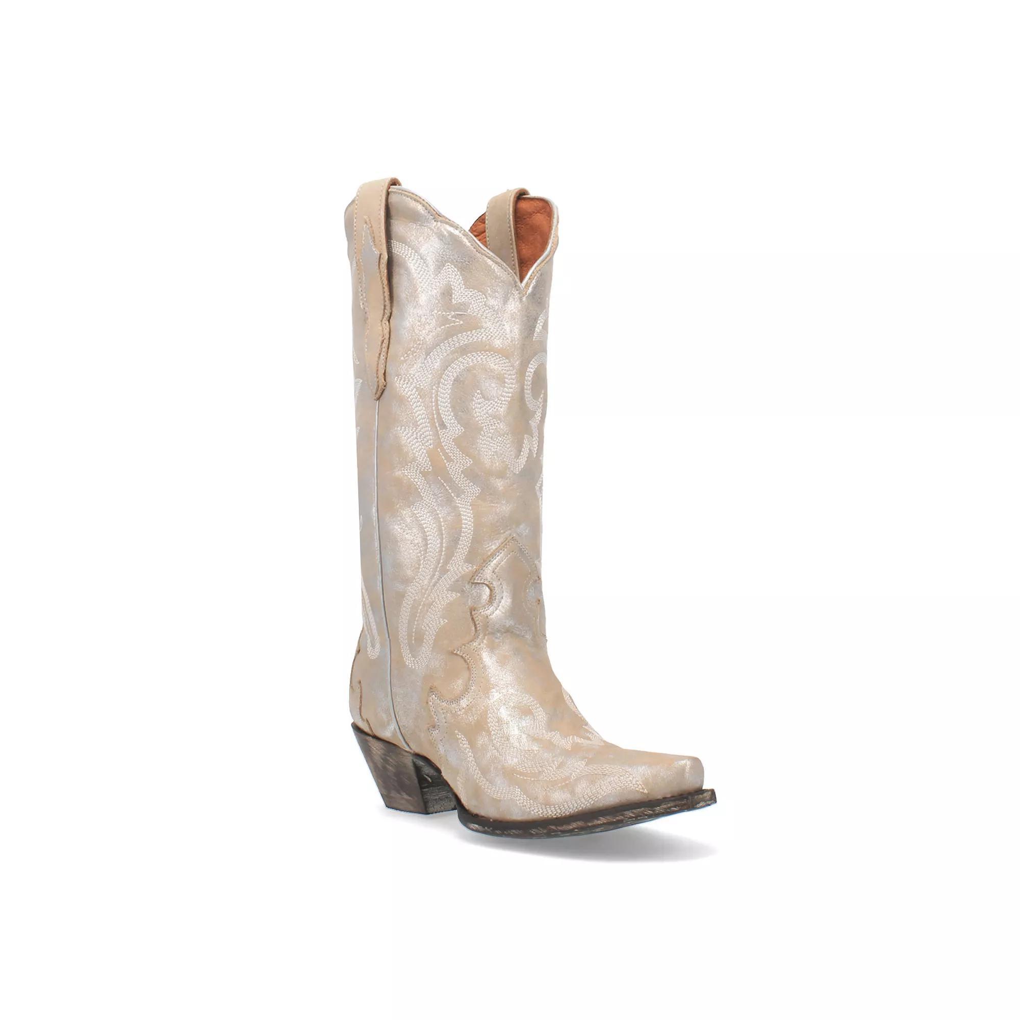 Dan Post Frost Bite Women's Leather Western Boots, Size: 10, Silver Product Image