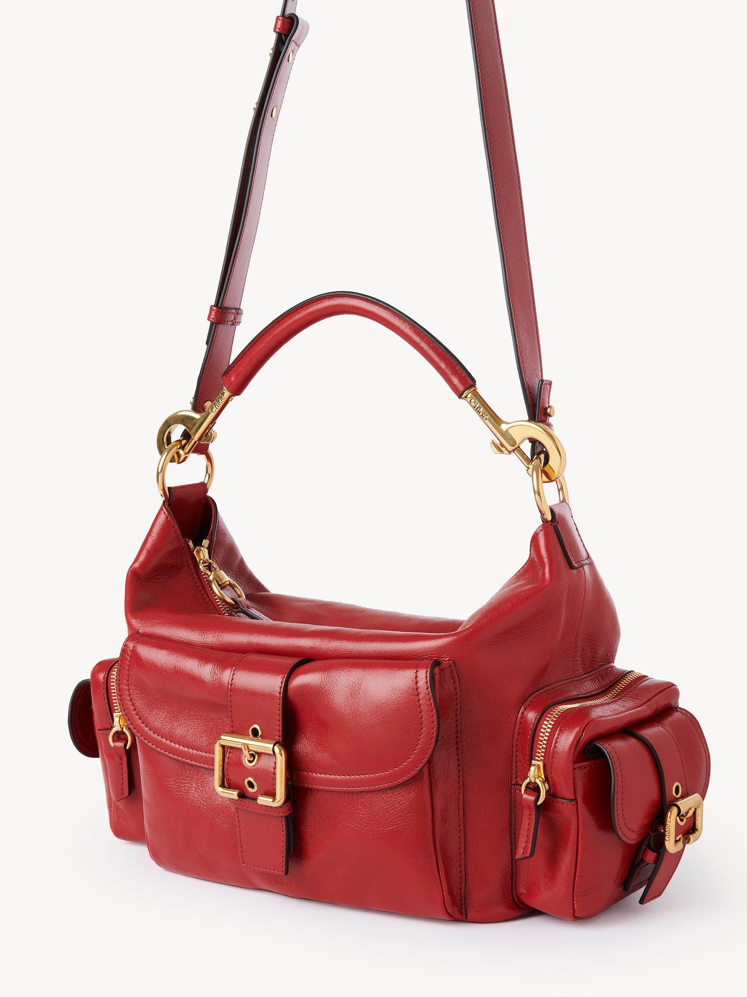Camera bag in shiny leather Product Image