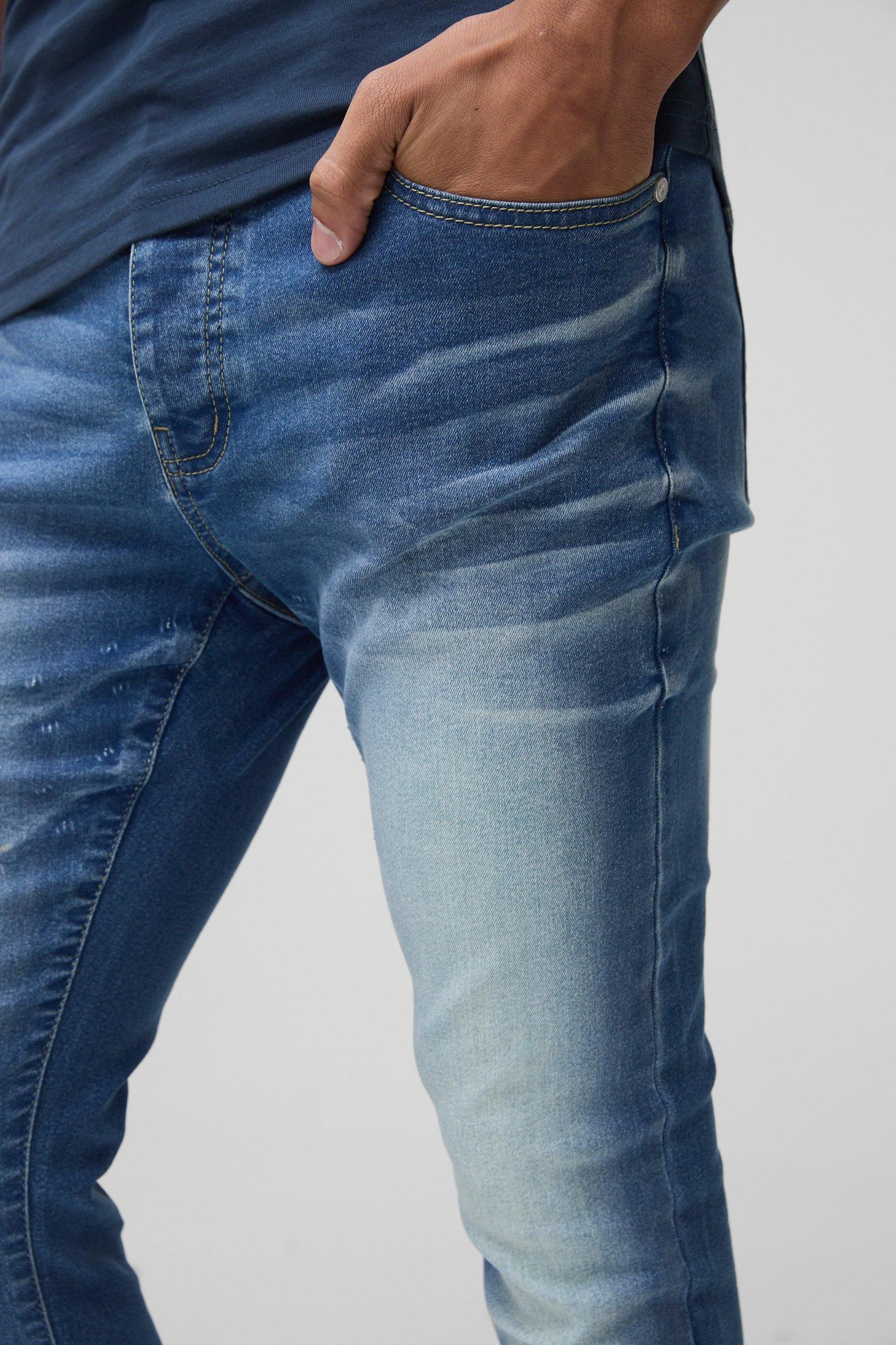Skinny Stretch Extreme Washed Skinny Jeans | boohooMAN USA Product Image
