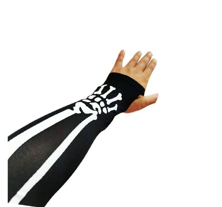 Spider Web Print Halloween Arm Sleeves Product Image