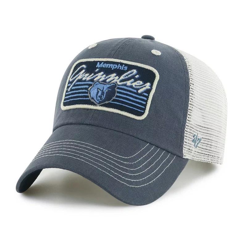 Mens 47 Navy Memphis Grizzlies Five Point Patch Clean Up Adjustable Hat, Grz Blue Product Image