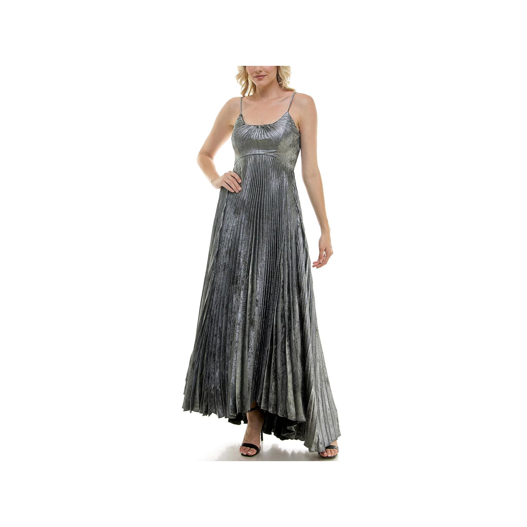 Women's Taylor Dress Long Spaghetti Strap Pleated Dress, Size: 10, Light Pastel Pink Product Image