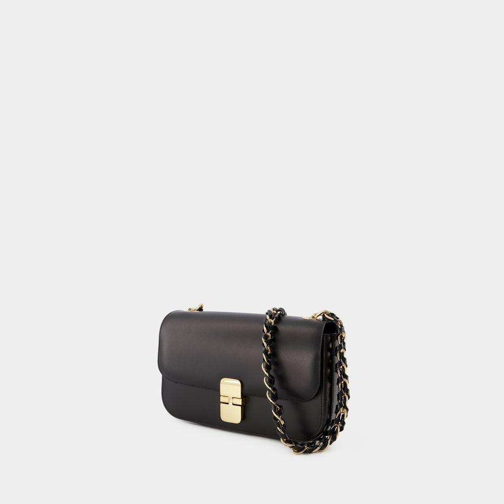 APC Grace Baguette Chaine Bag - A.p.c. - Leather - Black Product Image