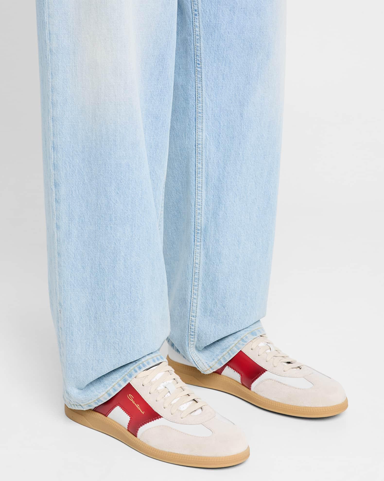 Men's Olympic Leather Low-Top Sneakers Product Image