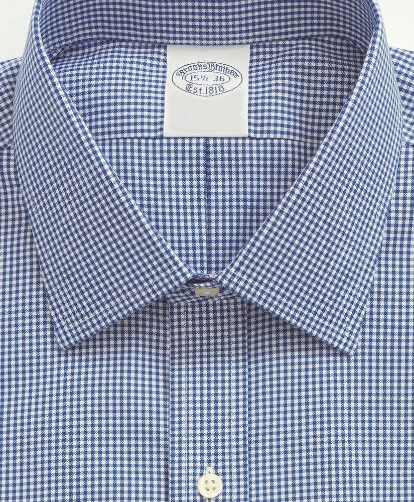 Stretch Supima® Cotton Non-Iron Pinpoint Oxford Ainsley Collar, Gingham Dress Shirt Product Image