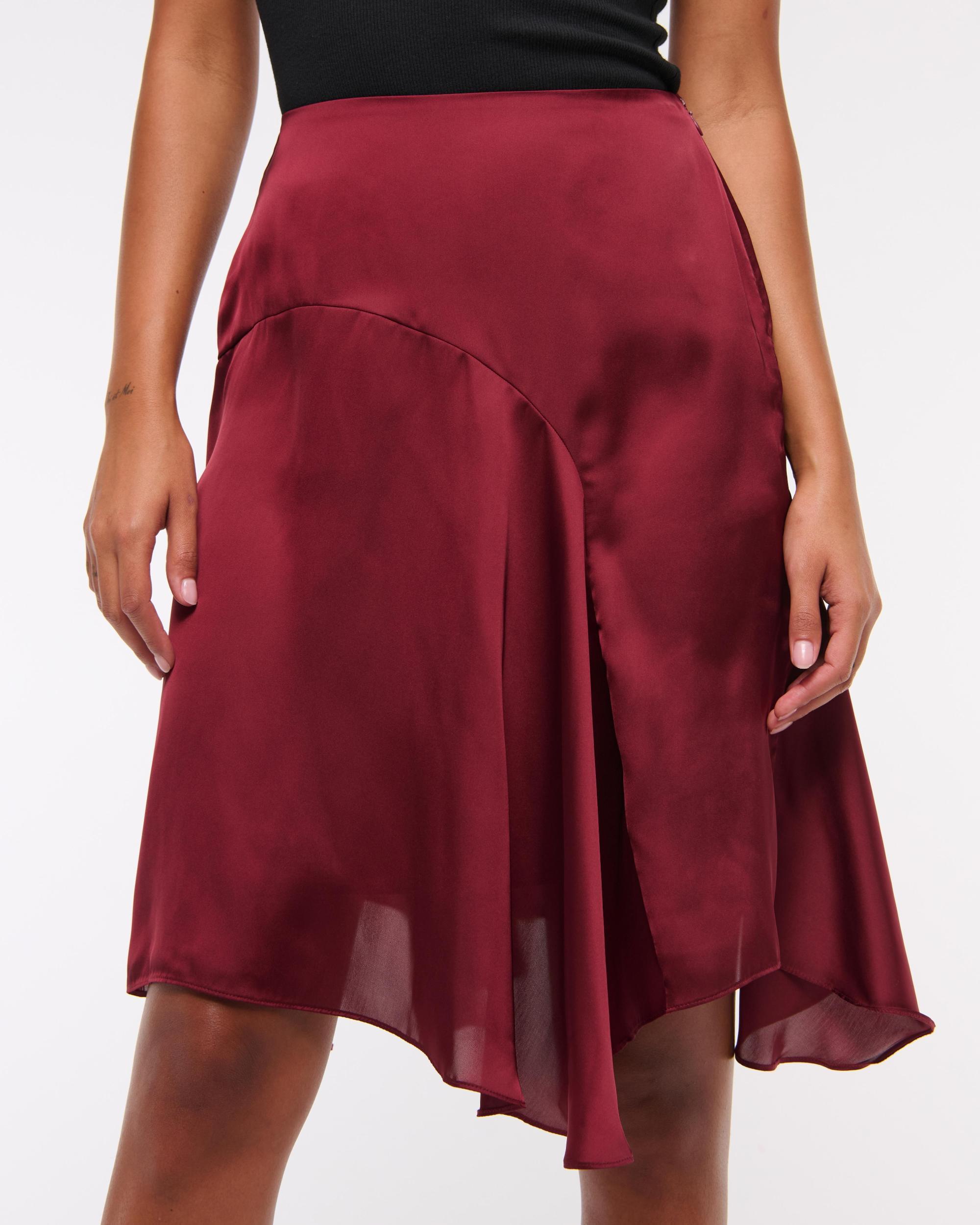 Satin Midi Skirt Product Image