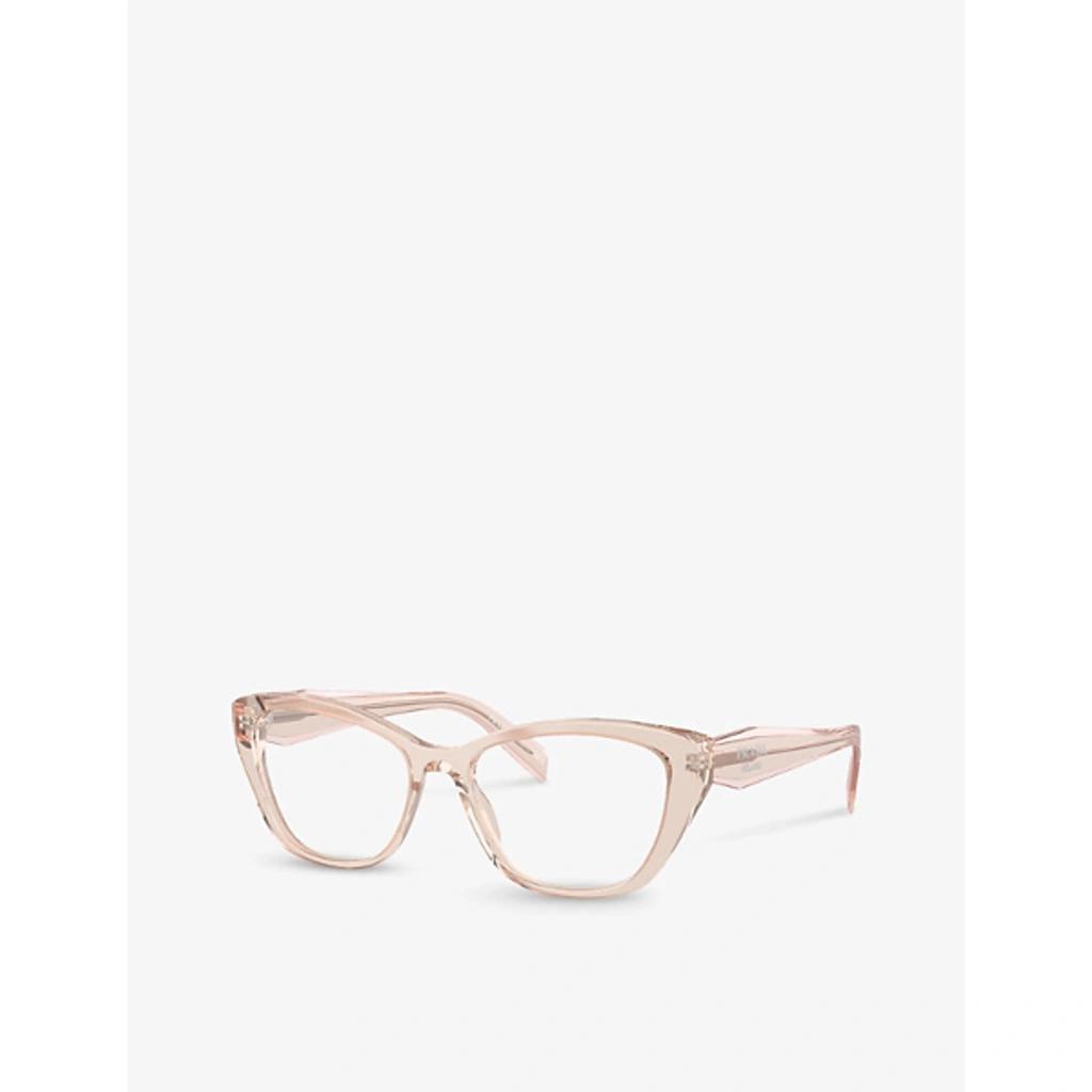 PRADA Womens Pink Pr 19wv Cat-eye Acetate Glasses Product Image