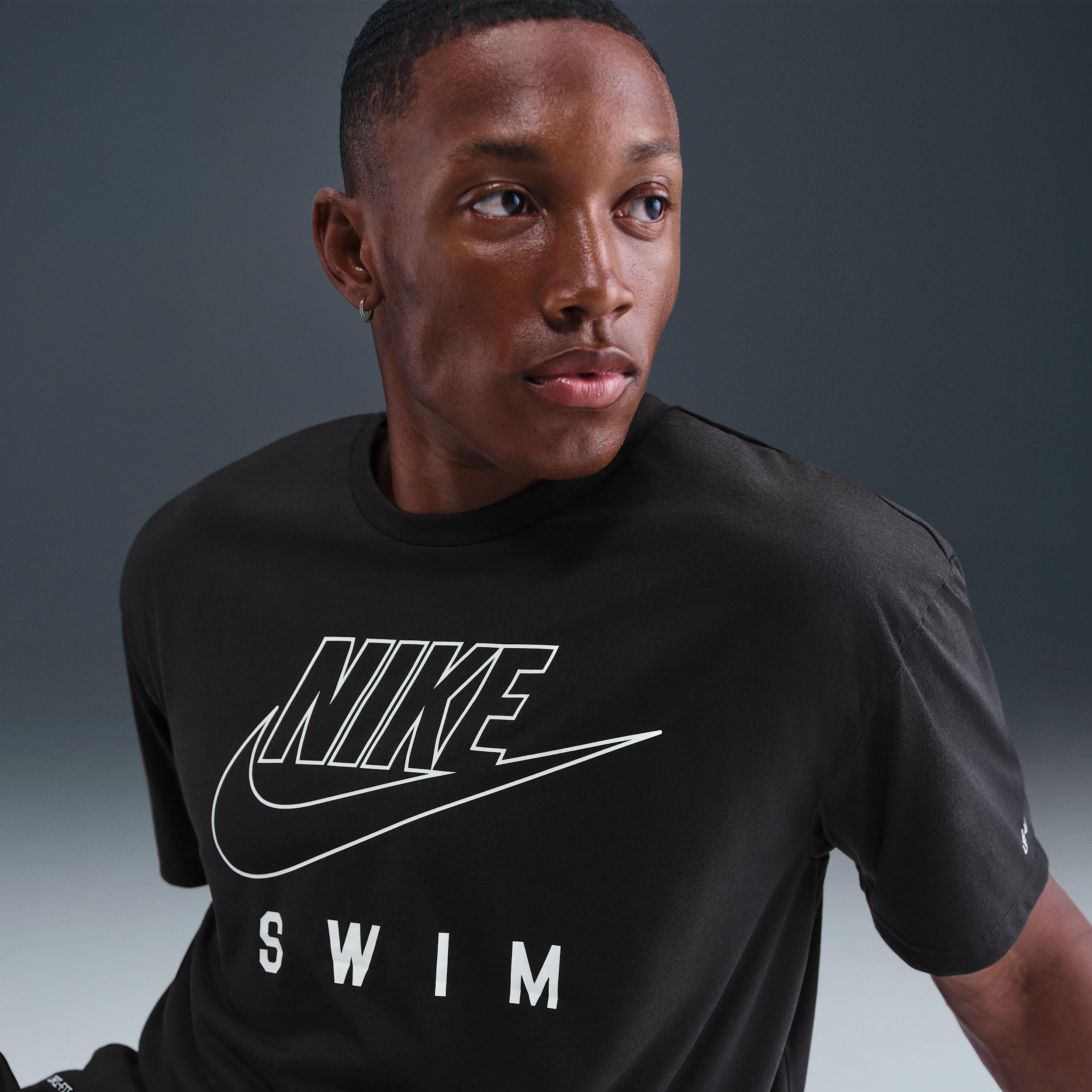 Nike Swim Swoosh Hydroguard Men's Short-Sleeve Top Product Image