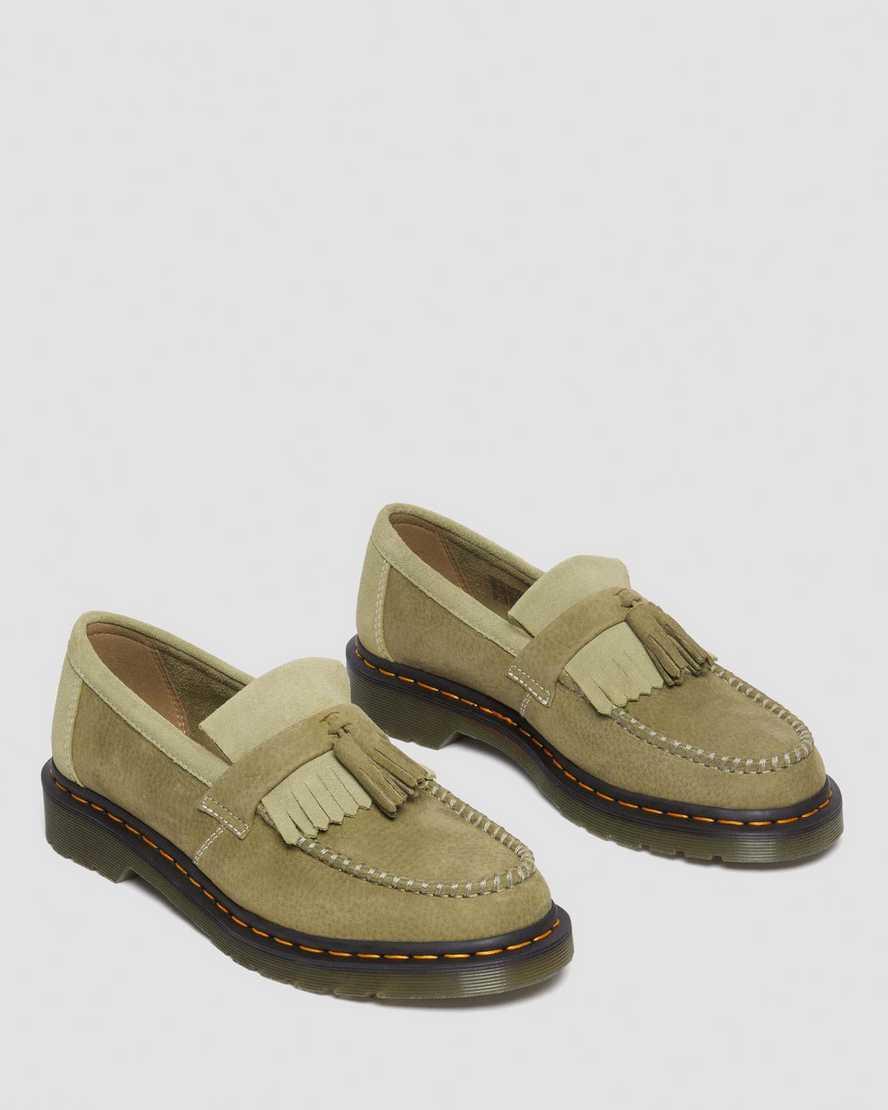 Adrian Tumbled Nubuck Leather Tassel Loafers Product Image