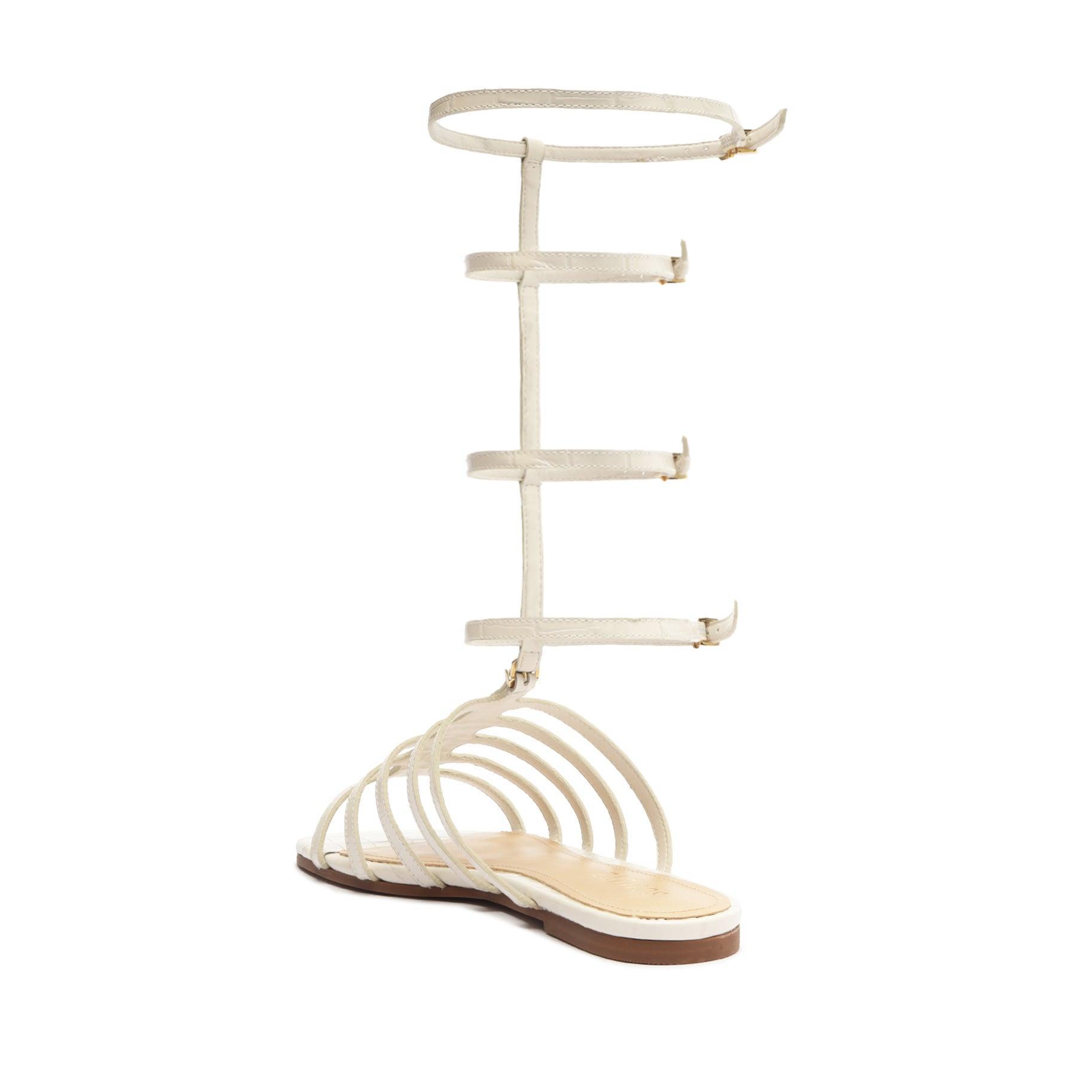 Hayden Crocodile-Embossed Leather Sandal Product Image