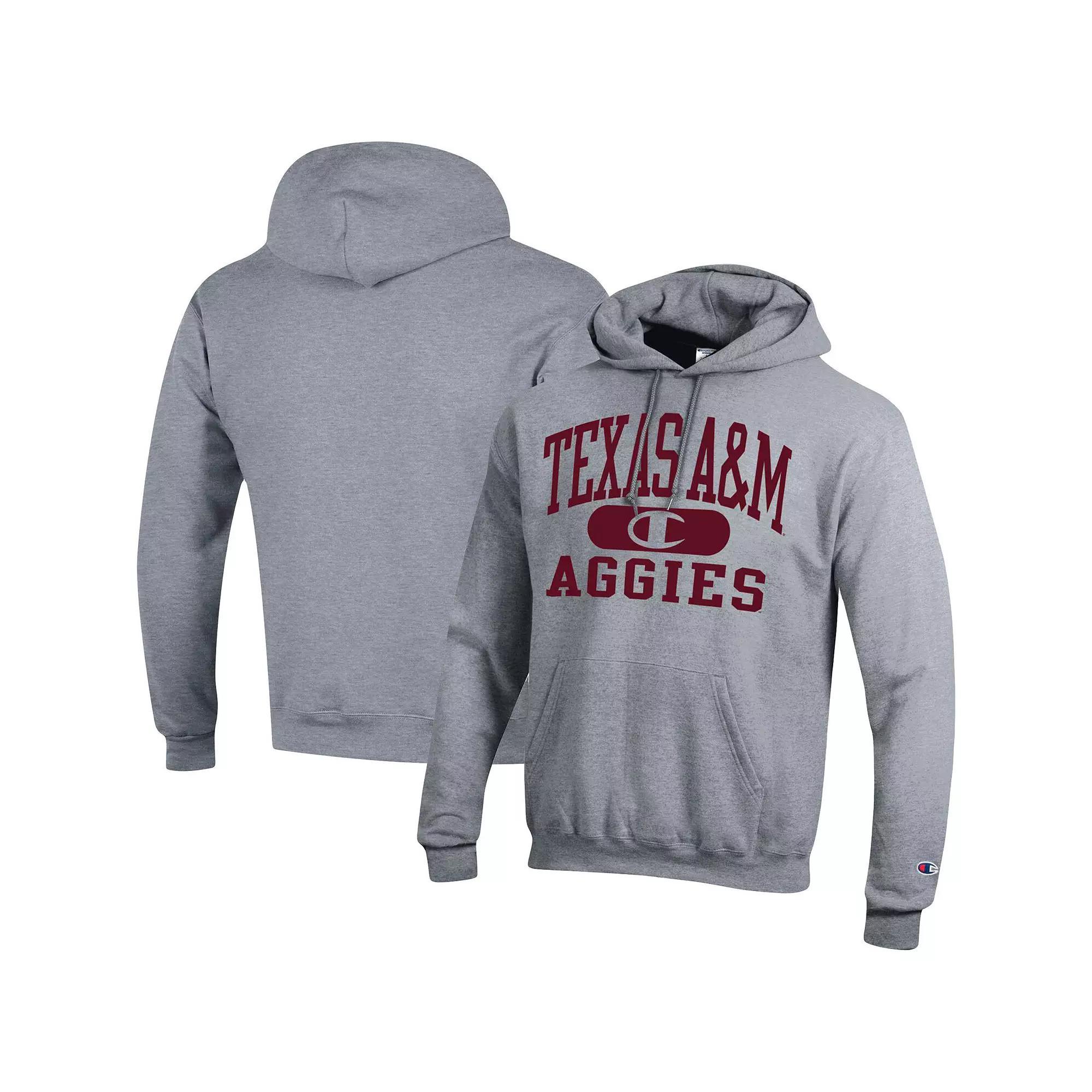 Men's Champion Heather Gray Texas A&M Aggies Arch Pill Pullover Hoodie, Size: 2XL, Grey Product Image