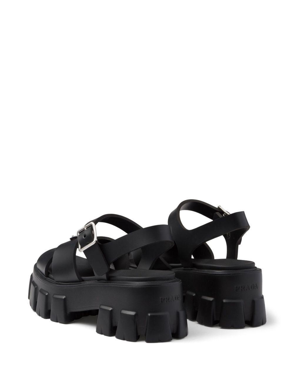 triangle-logo platform sandals Product Image