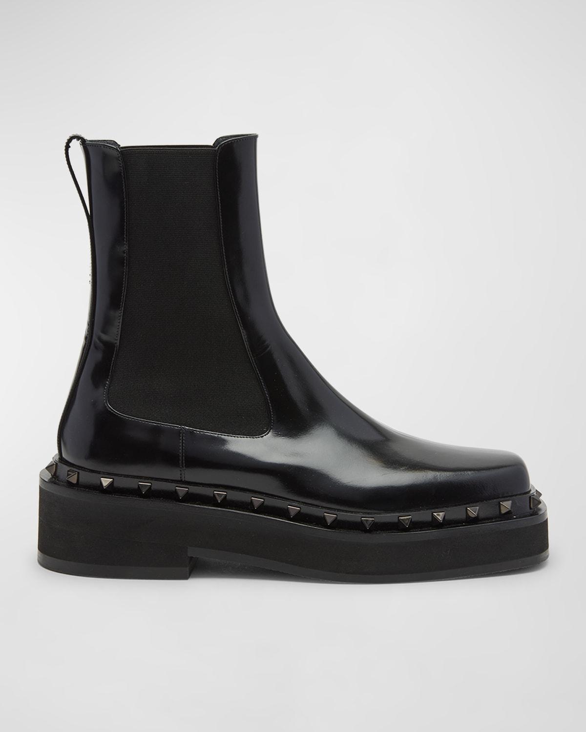 Womens M-way Rockstud Beatle In Calfskin With Tone-on-tone Studs 50 Mm Product Image