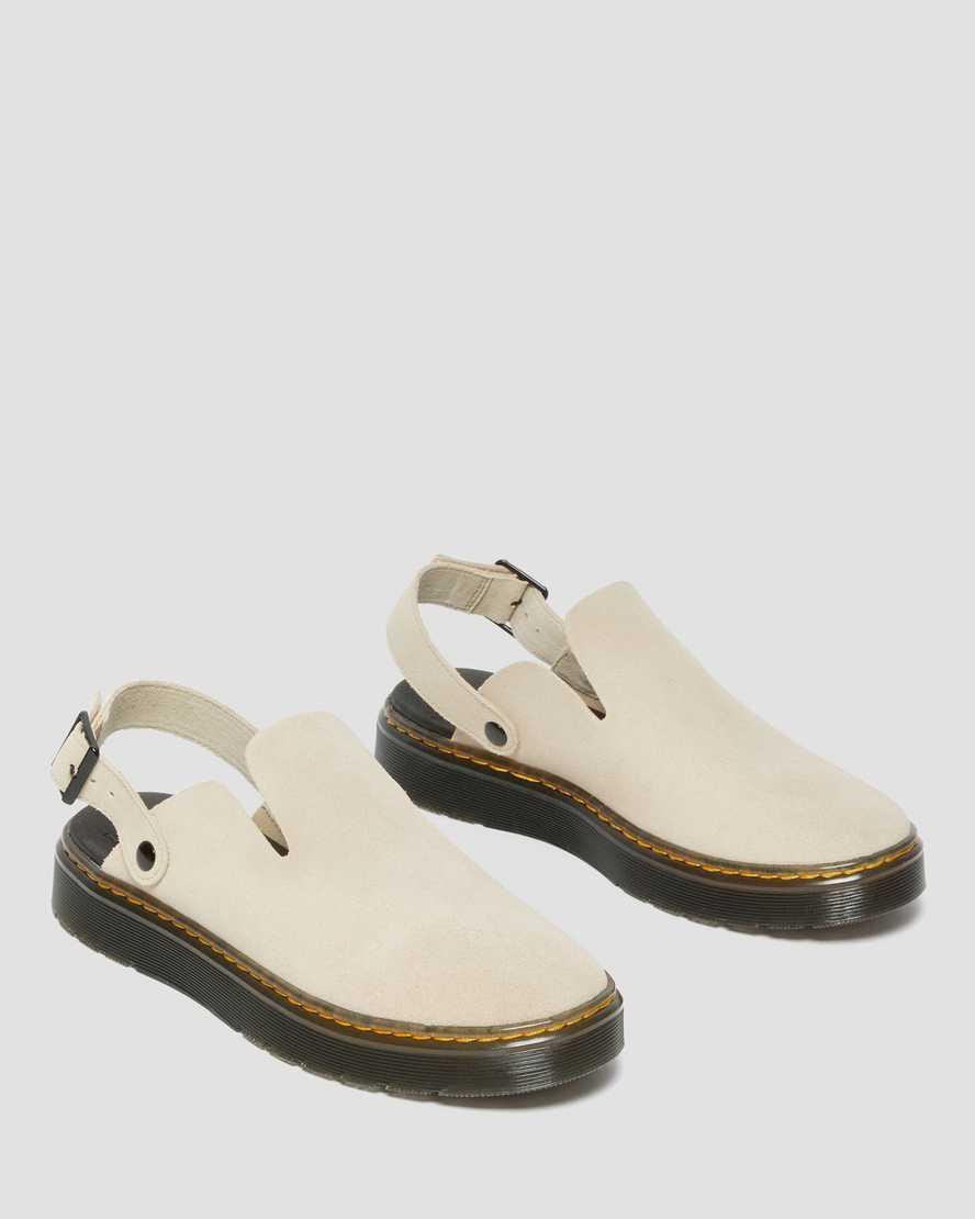 Dr. Martens Womens Carlson Suede Buckle Strap Clogs Product Image