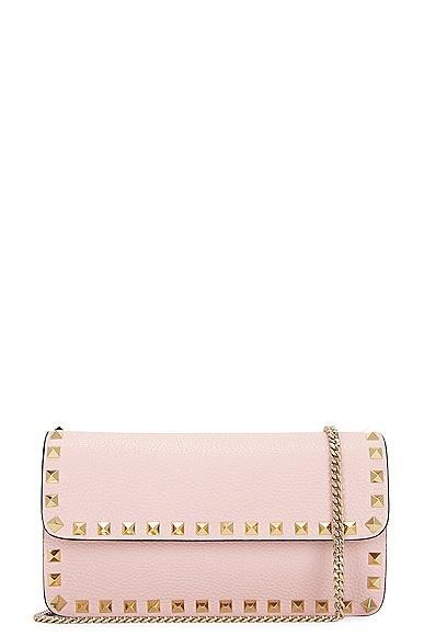 Rockstud Leather Wallet on Chain Product Image