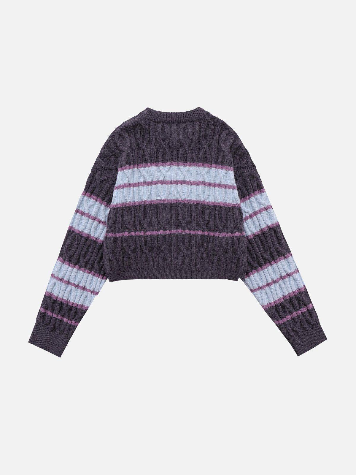 Aelfric Eden Stripe Cat Cropped Sweater Female Product Image