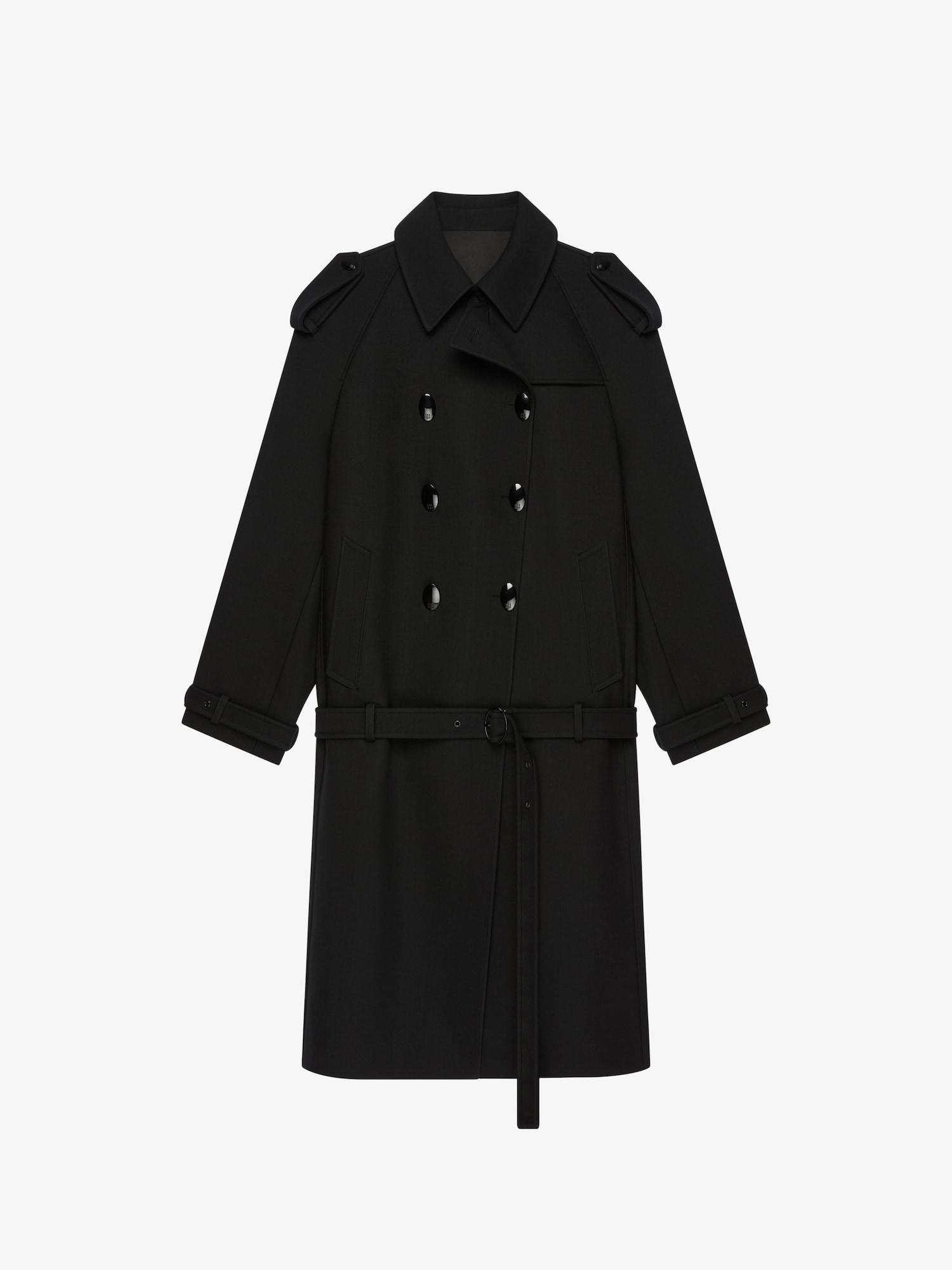 Oversized trench-coat in wool Product Image