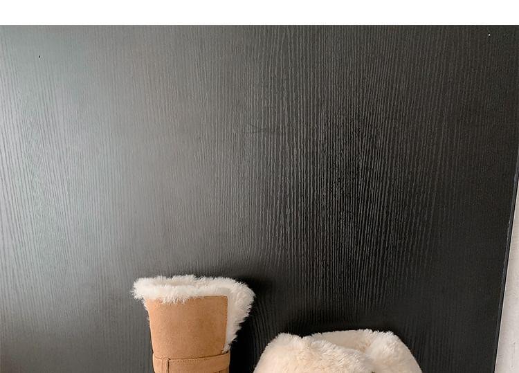 Fleece-Lined Buckled Faux Suede Tall Boots Product Image