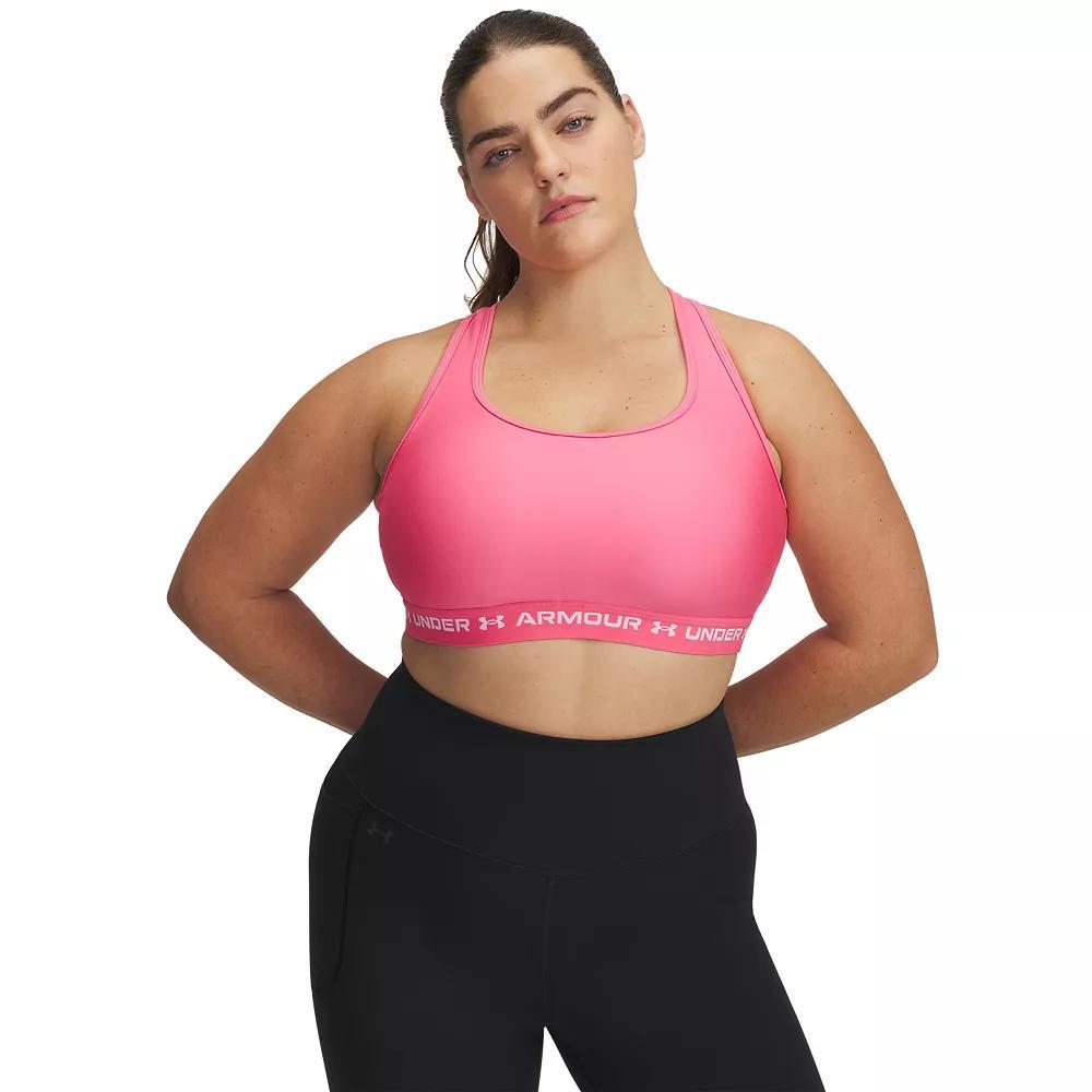 Plus Size Under Armour Crossback 2.0 Medium-Impact Sports Bra, Women's, Size: 1XL, Super Pink Product Image