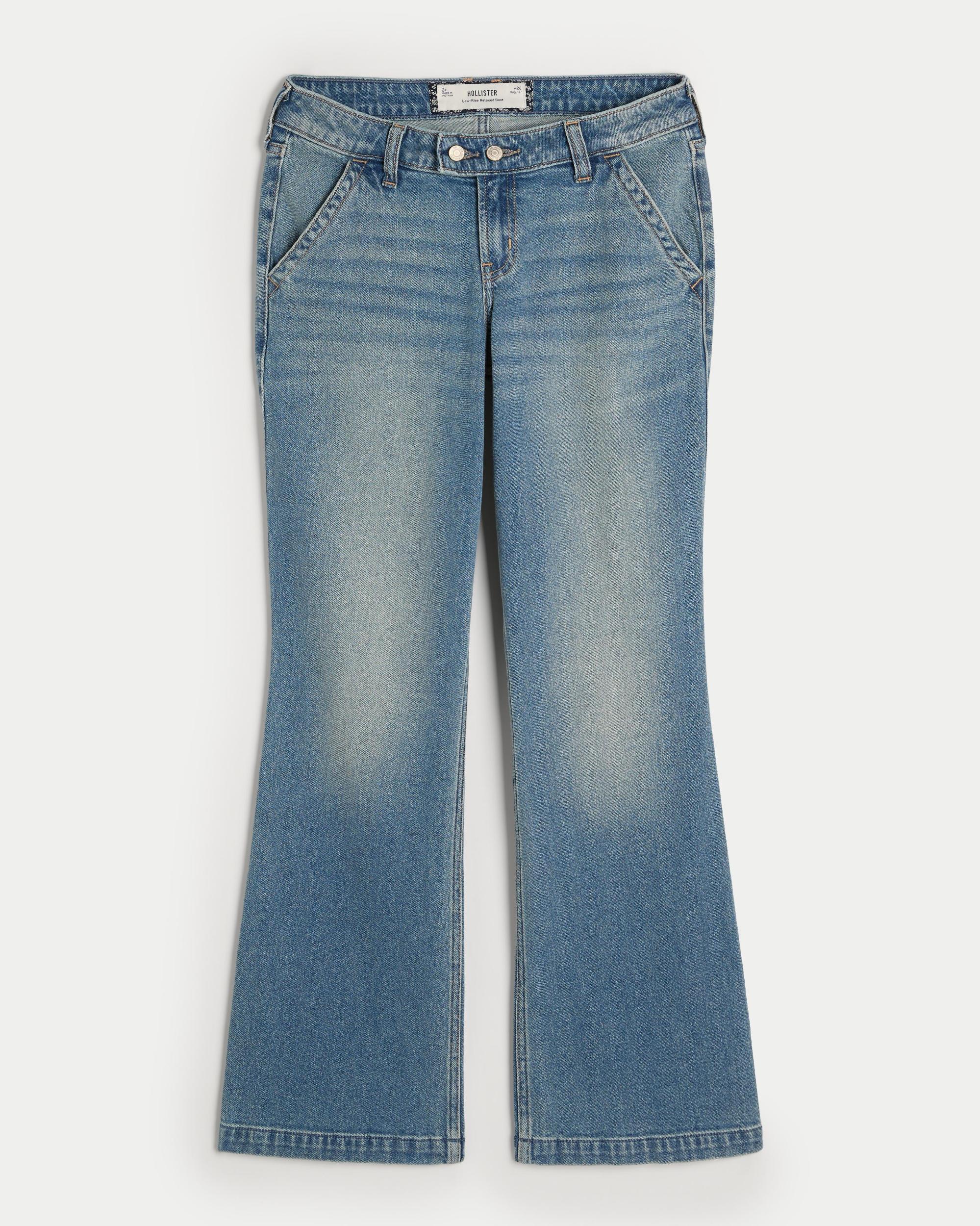 Low-Rise Light Wash Relaxed Boot Jeans Product Image