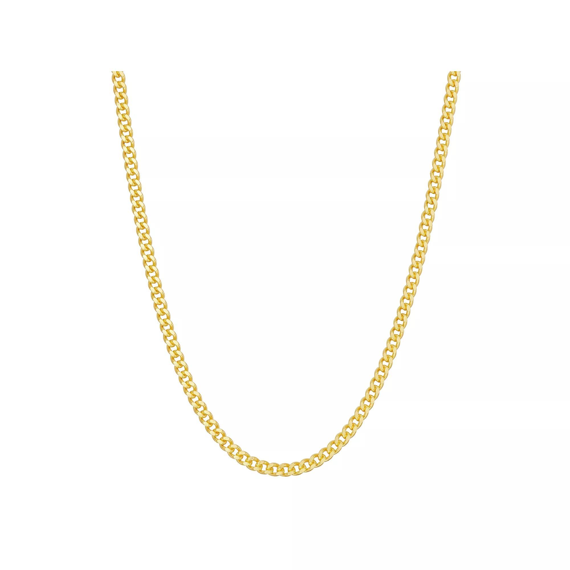 Jordan Blue Sterling Silver Curb Chain Necklace, Women's, Size: 18", Grey Product Image