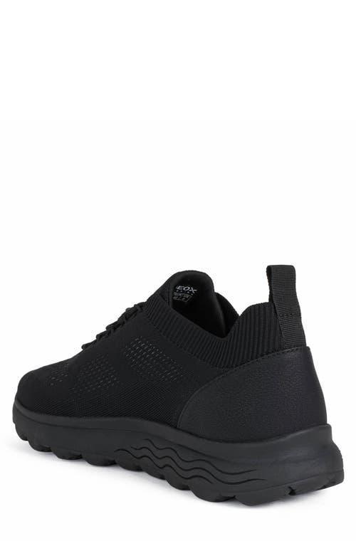 GEOX Men's Spherica Knit Low Top Sneakers In Black Product Image