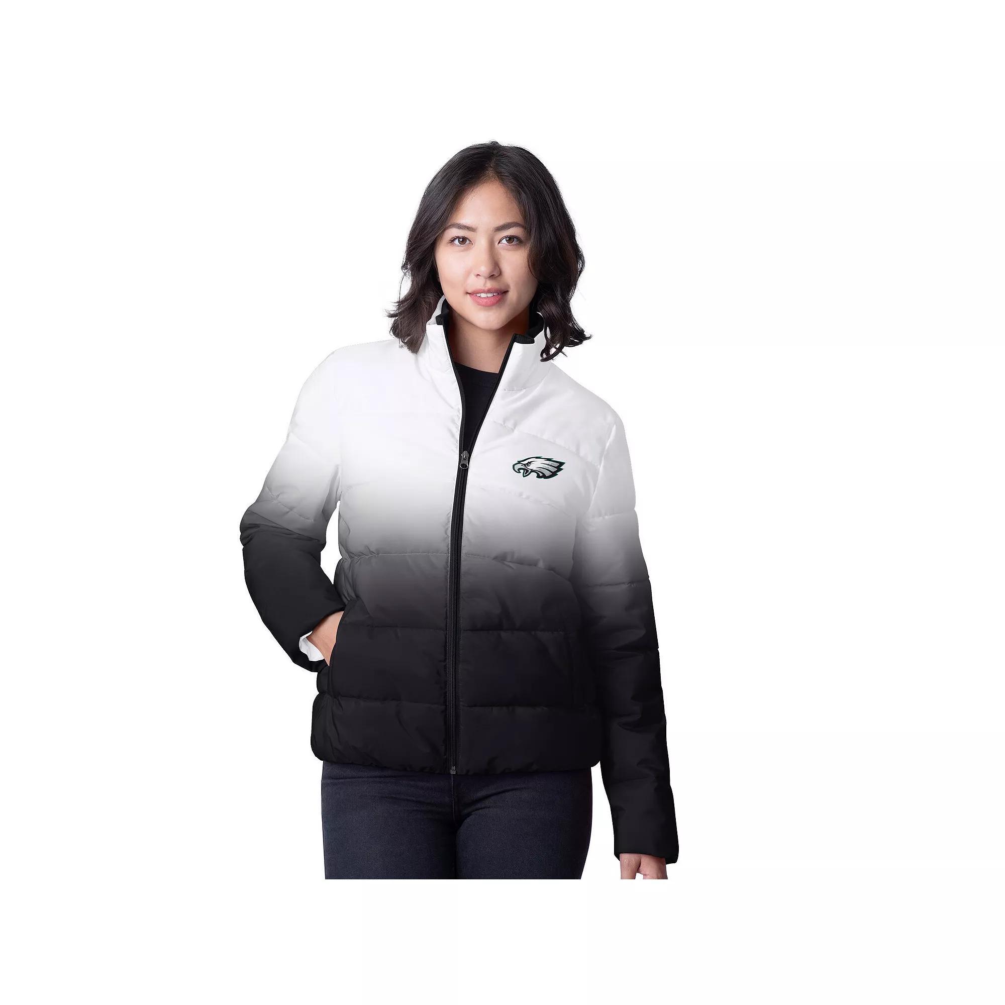 Women's G-III 4Her by Carl Banks  Black Cincinnati Bengals Overtime Ombre Full-Zip Puffer Jacket, Size: Medium Product Image