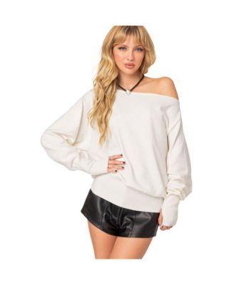 Edikted Womens Off Shoulder Oversized Sweater Product Image