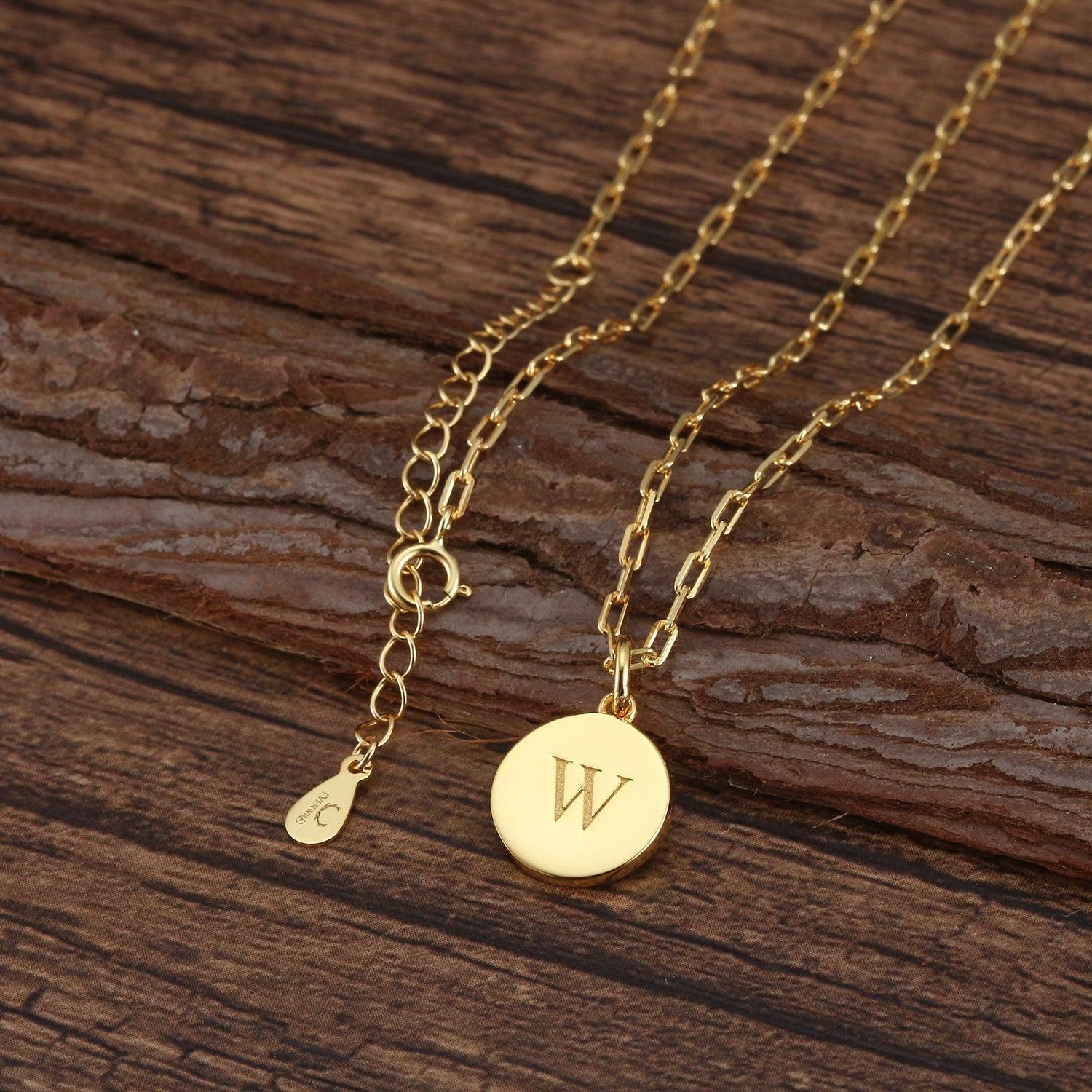 Dainty Fancy Q Initial Pendant Necklace Product Image