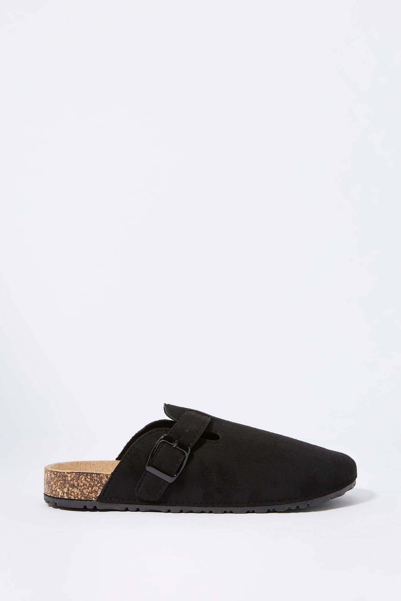 Faux Suede Buckled Cork Sandal Female Product Image