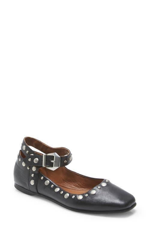 Free People Mystic Studded Leather Ankle Wrap Ballet Flats Product Image