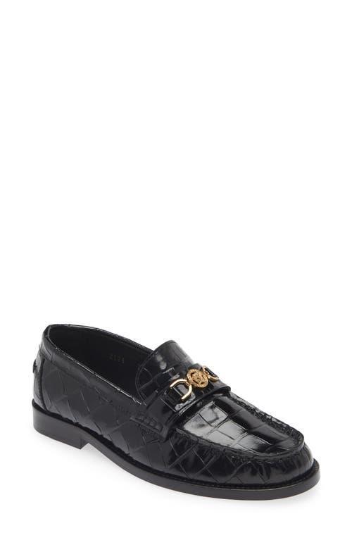Versace Womens Logo Loafers Product Image