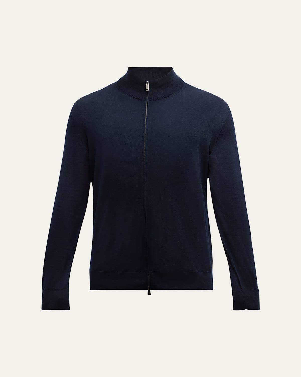 Mens High-Performance Wool Full-Zip Sweater Product Image