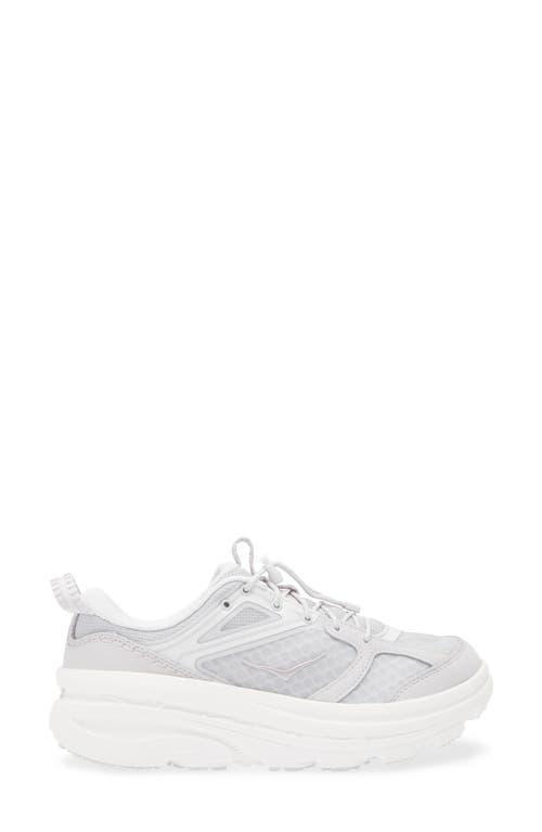HOKA Gender Inclusive Bondi 9 Running Shoe in Cosmic Grey /White at Nordstrom, Size 9.5 Women's Product Image